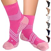 TechWare Pro Plantar Fasciitis Socks – Cushion Ankle Compression Socks Women & Men. Achilles Tendonitis Brace & Arch Support
