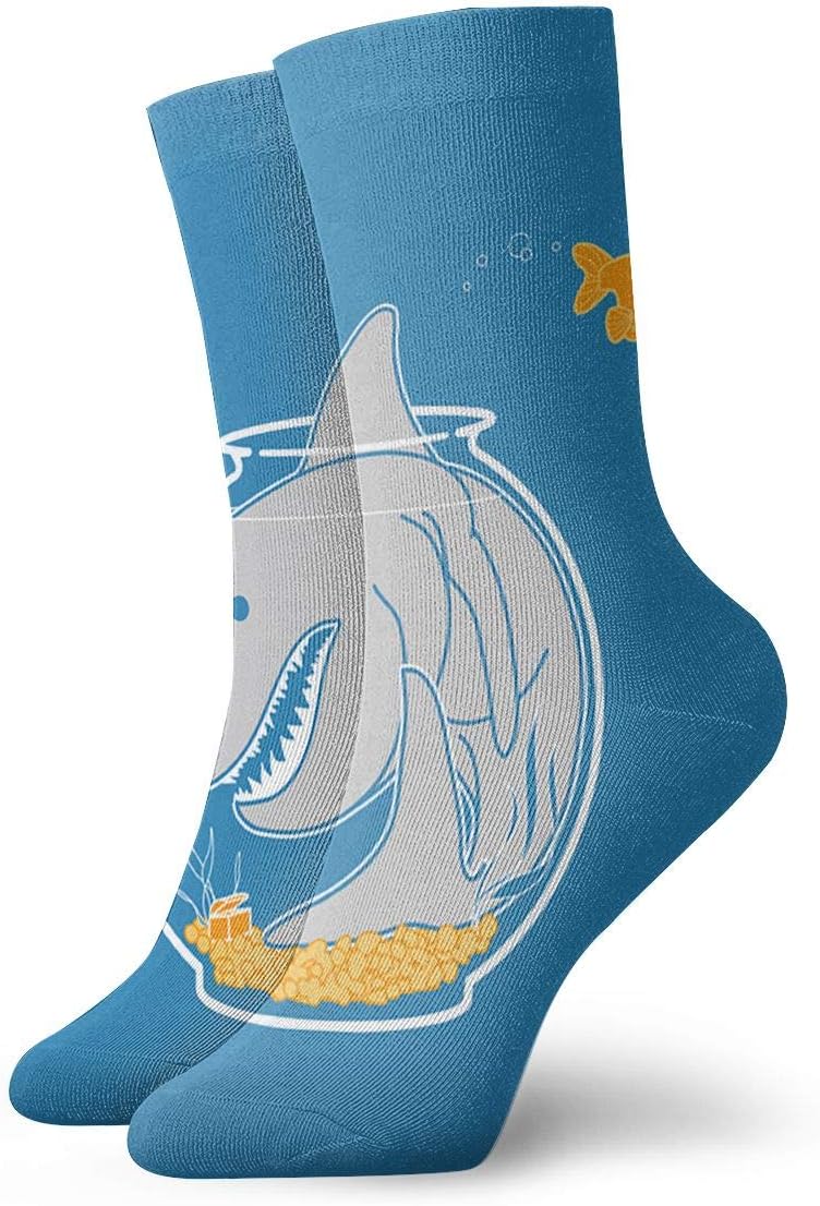 YUANSHAN Socks Sharks Fall Into Small Fish Tanks Women & Men Socks Soccer Sock Sport Tube Stockings Length 11.8Inch