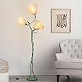 Fuzzbopn Flower Floor Lamp for Living Room, Tall Flower Reading lamp with Flexible Neck Shaft for Bedroom Decor, Modern Corner Floor Lamps with 3-Color Temperatures LED Bulb