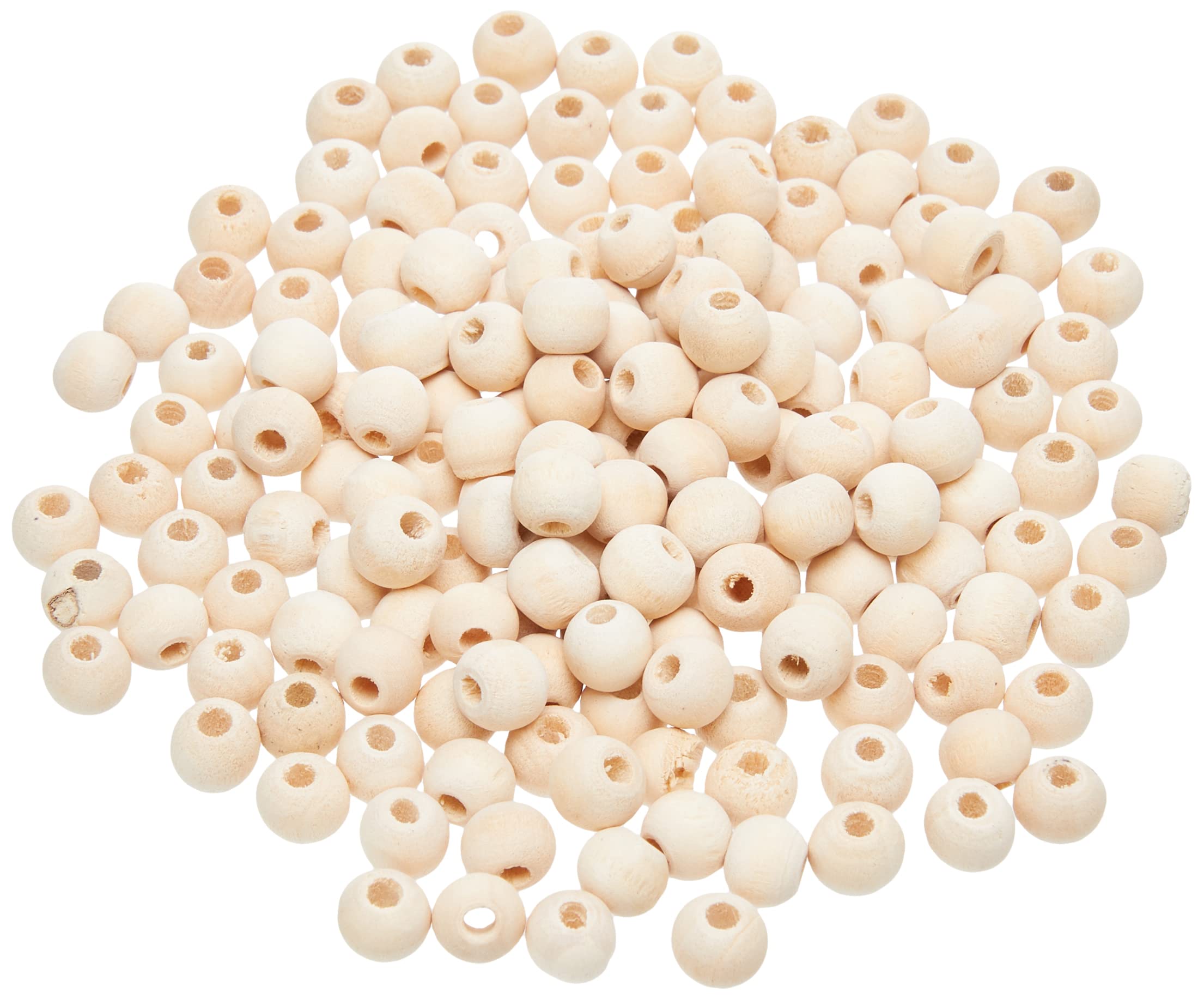Artemio 180-Piece 8 mm Wooden Beads, Beige