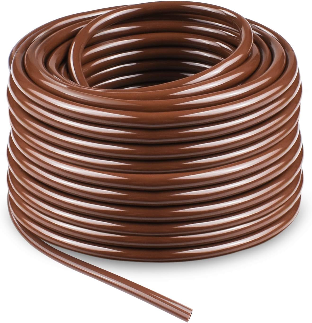 KORAM Drip Irrigation 1/4" Blank Distribution Tubing Drip Watering Hose 100ft Roll with Plant Garden Labels: Home Improvement