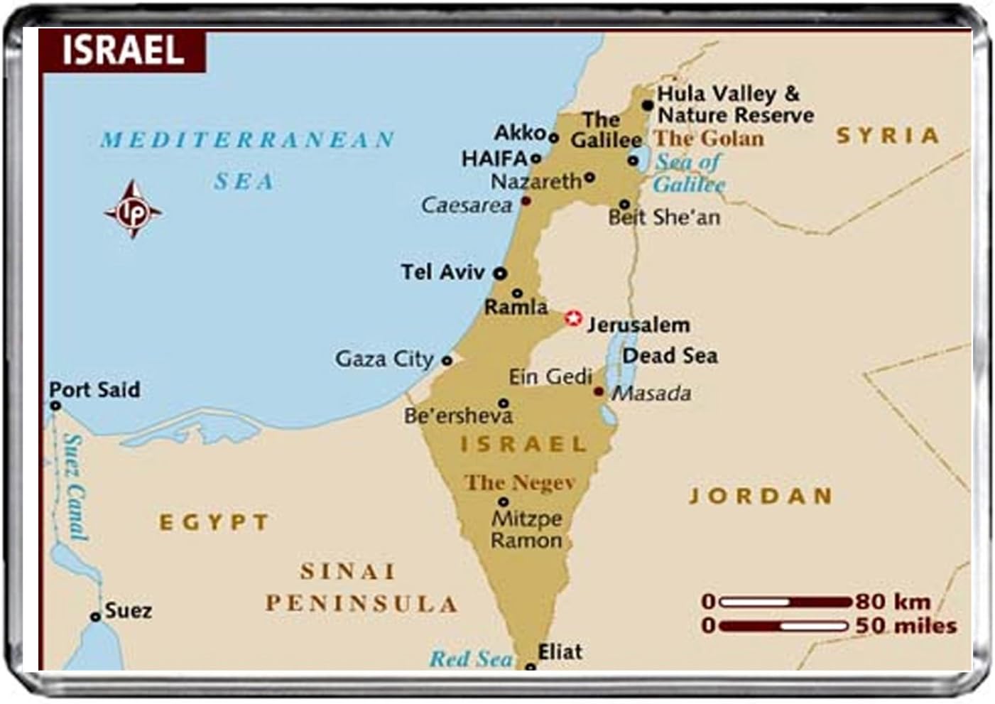 M098 MAP OF ISRAEL FRIDGE MAGNET ISRAEL TRAVEL REFRIGERATOR MAGNET