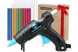 Hot Glue Gun Mini Glue Gun - MAXDONE Glue Gun Kit Glue Sticks 30PCS Crafting High Temp Heat up Fast Small Clear and Colored Sticks, Ideal for Quick Repairs DIY Projects Arts Classroom 20W New Releases
