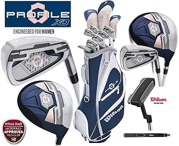 Wilson Profile XD Package Damen Golf-Set mit Regenschirm & Society Tee Pack