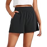 CRZ YOGA Linerless Relaxed Casual Shorts for Women 3" - High Waisted for Lounge Athletic Golf with Pockets