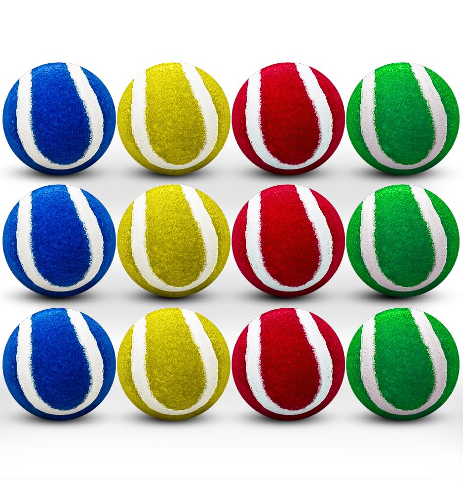 Photo 1 of SWOOC Games - Replacement Balls for Bull Chipper™ (Easy-Stick) | Standard Golf Balls Size | 3 Red, 3 Yellow, 3 Green, 3 Blue | Yard Games for Adults | Outdoor Games for Adults and Family | Golf Games