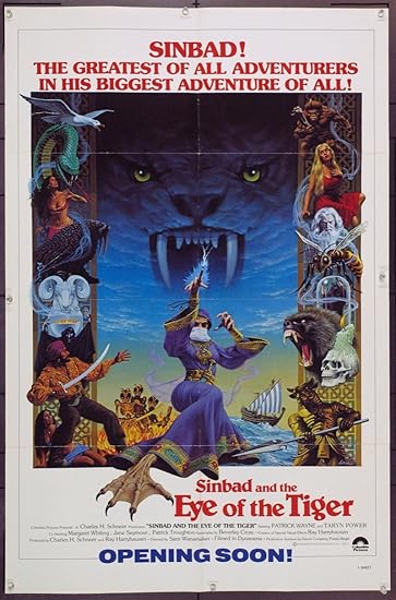 Sinbad And The Eye Of The Tiger 1977 Original Advance Or Teaser One Sheet Movie Poster