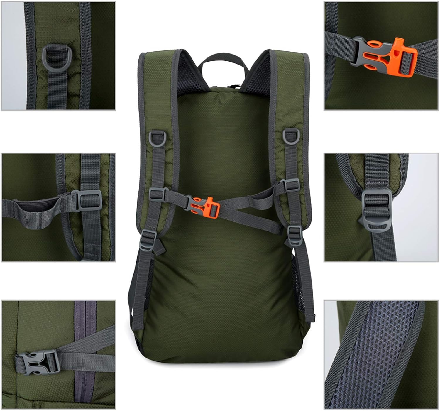 Loowoko Unisex 40L Backpack Lightweight Packable Daypack for Hiking Backpacking Camping Traveling: Clothing