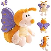 CASAGOOD 12 Inch Cuddly Butterfly Stuffed Animals Super Soft Butterflies with Purple Wings Plush Toys Stuffed Butter Fly Plushies Animal Insect Plush Doll Animal Toy for Kids & Lovers