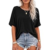 CATHY Women Summer Tops Short Sleeve Oversized T-Shirts Casual Loose Plus Size Trendy Clothes