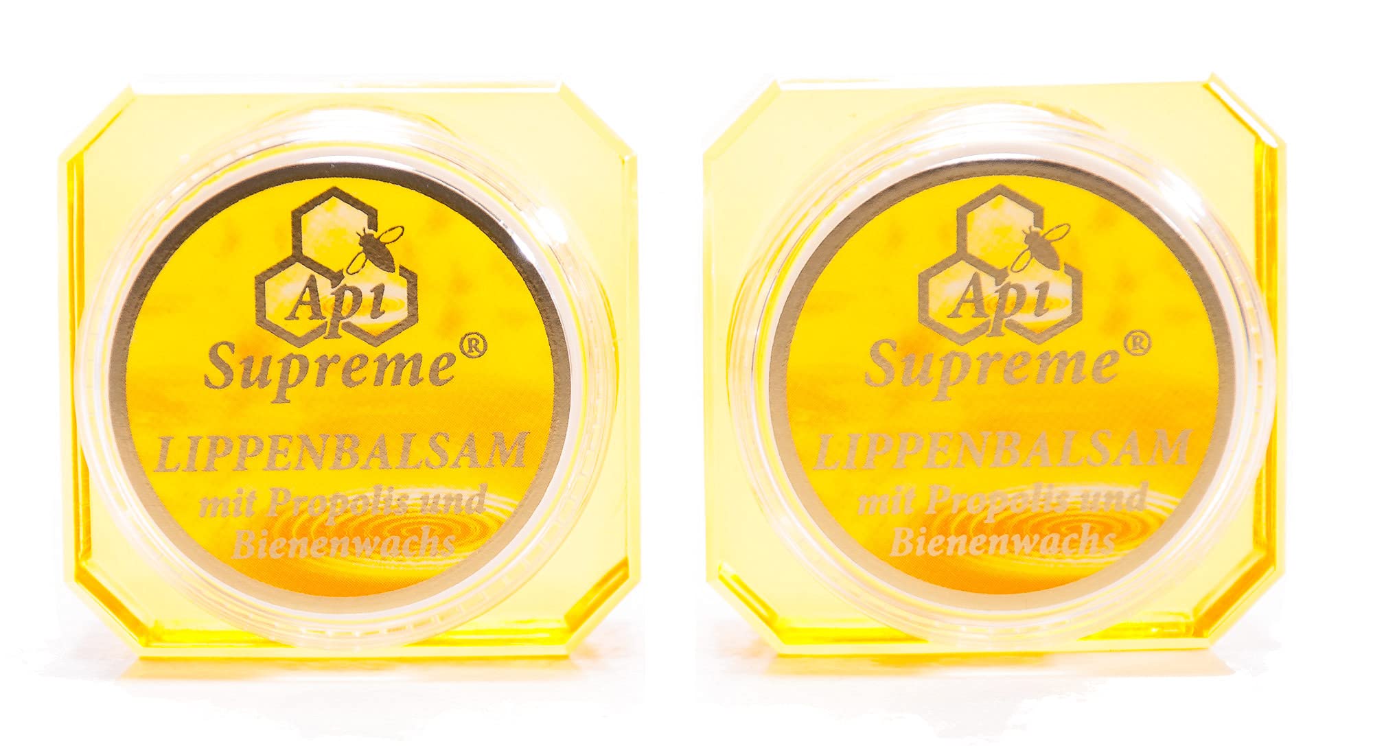 Naturprodukte-MV ApiSupreme Lip Balm (12 ml) - Propolis - All Skin Types - 2 Pack - Yellow - Moisturizing