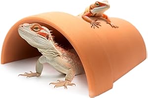 AZV Reptile Hideout Cave, Turtle Terrarium Hides and Caves, Reptile Tank Decoration, Habitat Hide Cavern Hideaway Accessorie, Idea for Small Frog Tortoise Fish Bearded Dragon Gecko Hermit Crab