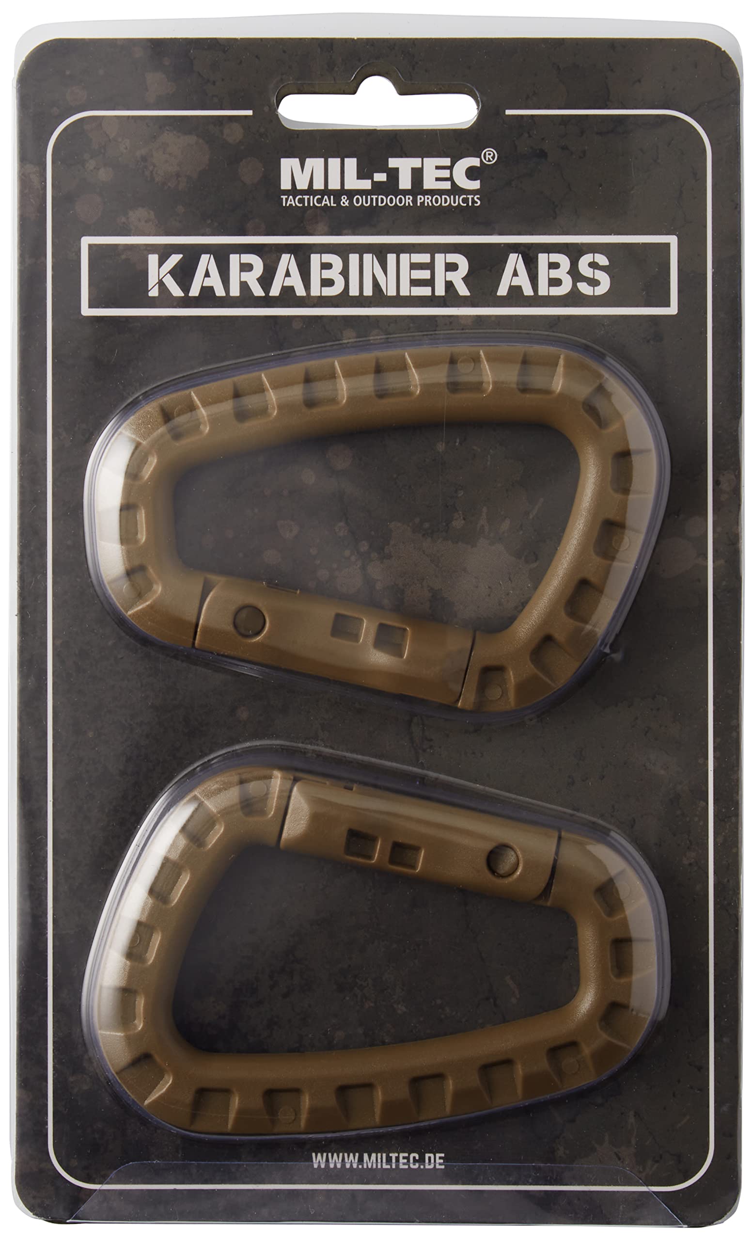 Mil-Tec ABS-15921005 Carabiner Abs Coyote One Size