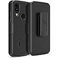 Case with Clip for CAT S62 PRO Phone, Nakedcellphone [Black] Slim Hard Shell Cover with Kickstand View Stand and [Rotating/Ratchet] Belt Hip Holster Holder Combo
