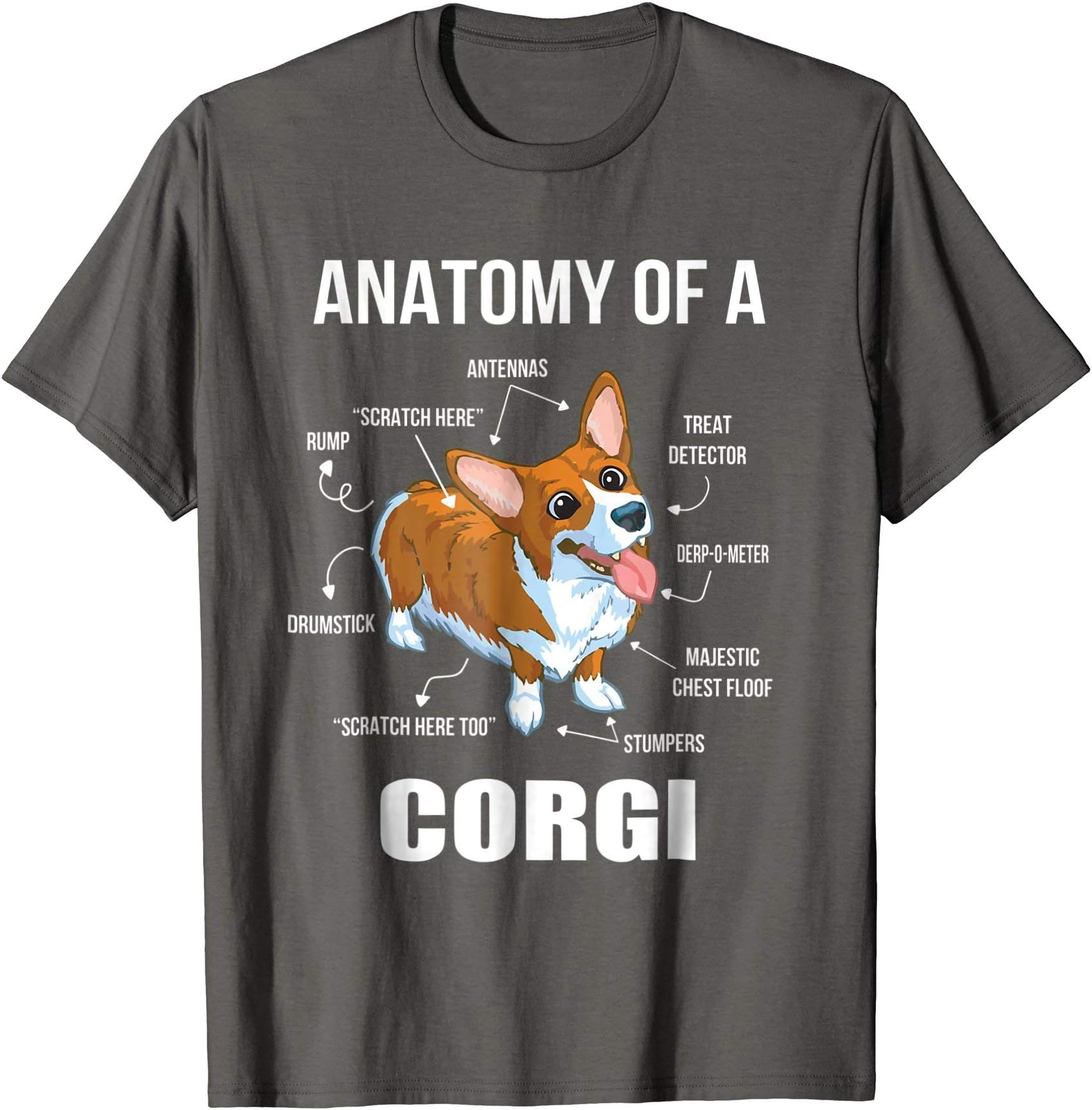 Anatomy of a Corgi T-Shirt Funny Dog Shirt