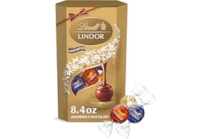 Lindt LINDOR Assorted Chocolate Candy Truffles Gift Box, 8.4 oz.