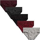 Van Heusen Mens Underwear Briefs - 5 Pack Low Rise Briefs Underwear for Men Pack with Contour Pouch
