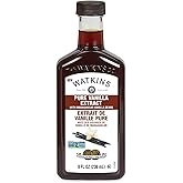 Watkins Pure Vanilla Extract, Non-GMO, Kosher, 8 oz Bottle, 1-Pack