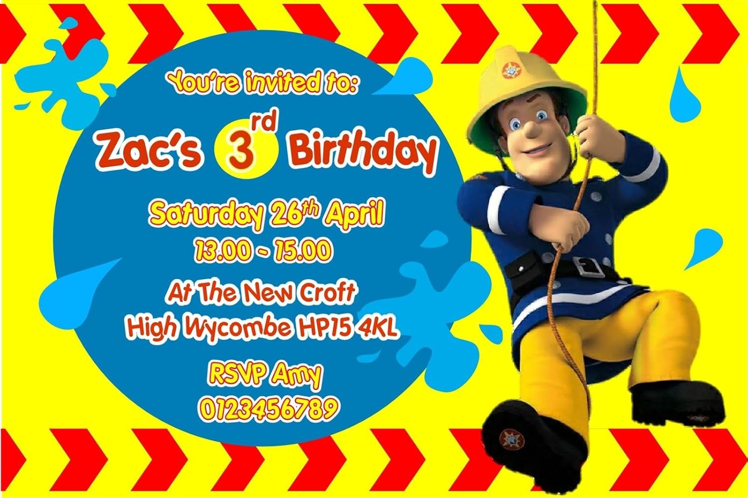 Fireman Sam Invitations Template Free 7