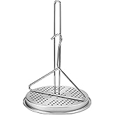 BOHK Perforated Aluminum Turkey Chicken Poultry Deep Frying Rack with Chrome Finish Wire Handle Lifter Hook Vertical Roaster 