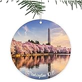 Washington Dc Christmas Ornament,Washington Monument,Funny Holiday Keepsake Xmas Tree Hanging Decor,Gift for Friends,Family