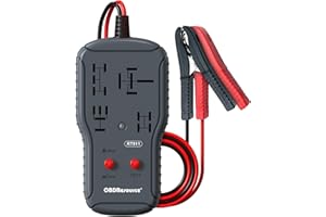 OBDResource 12V/24V Automotive Relay Tester for 4 & 5 Pin Relays - Handheld Car Diagnostic Tool with Battery Clips, DIY Car R