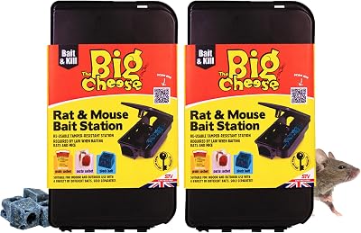 The Big Cheese Rat & Mouse Bait Station - Reusable Tamper-Resistant Box