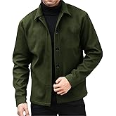 Juebong Men Trench Coat Solid Color Woolen Coats Fashion Fall Winter Outerwear Going Out Casual Jackets Lapel Button