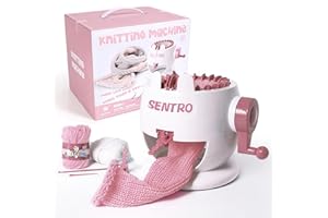 MLMLH Knitting Machine with Row Counter, 22 Needles Round Knitting Loom Machine Kit for Adults Spin Art Machine for Kids Doub