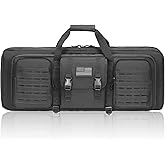 lollwolf 32 inch Soft Rifle Case Rifle Bag, Double Gun Case for Hunting Shooting, Long Gun Carry Bag with Lockable Zipper Laser-Cut Design