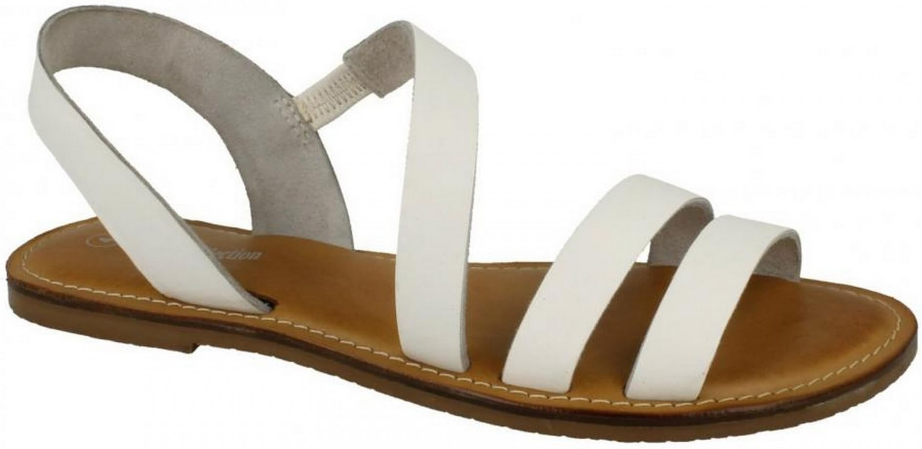Leather Collection Womens/Ladies Strap Slingback Mule Sandals