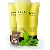 ECO Amenities, 200 PACK: Mini Size 1 Ounce Travel Shampoo & Conditioner Sets, Green Tea Scent - 2 in 1 Shampoo & Conditioner, Natural, Cruelty-Free, Sustainably Packed, TSA Approved