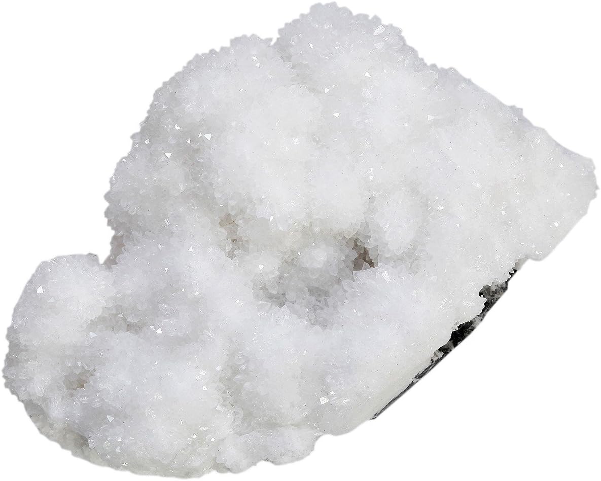 mookaitedecor Natural White Coral Crystal Rock Druzy Crystal Cluster Specimen Room Desk Decor White Crystal for Fish Tank Plant Pot Decor Reiki Healing Crystal Gift Raw Crystals and Gemstones 50-100g - Image 3