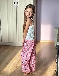 Arshiner Pajama Pants for Girls Long Sleep Plaid