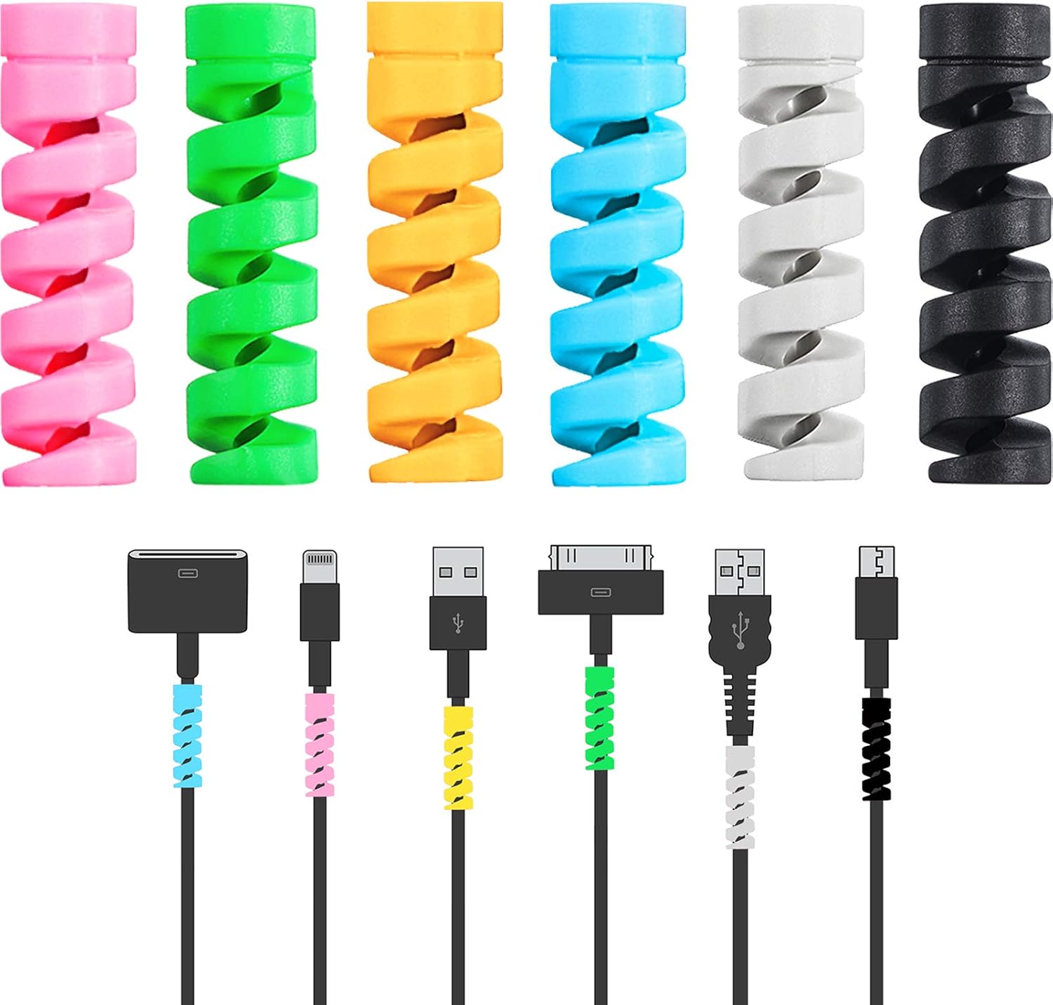 120 Pieces Charger Cable Saver, Mouse Cable Protector