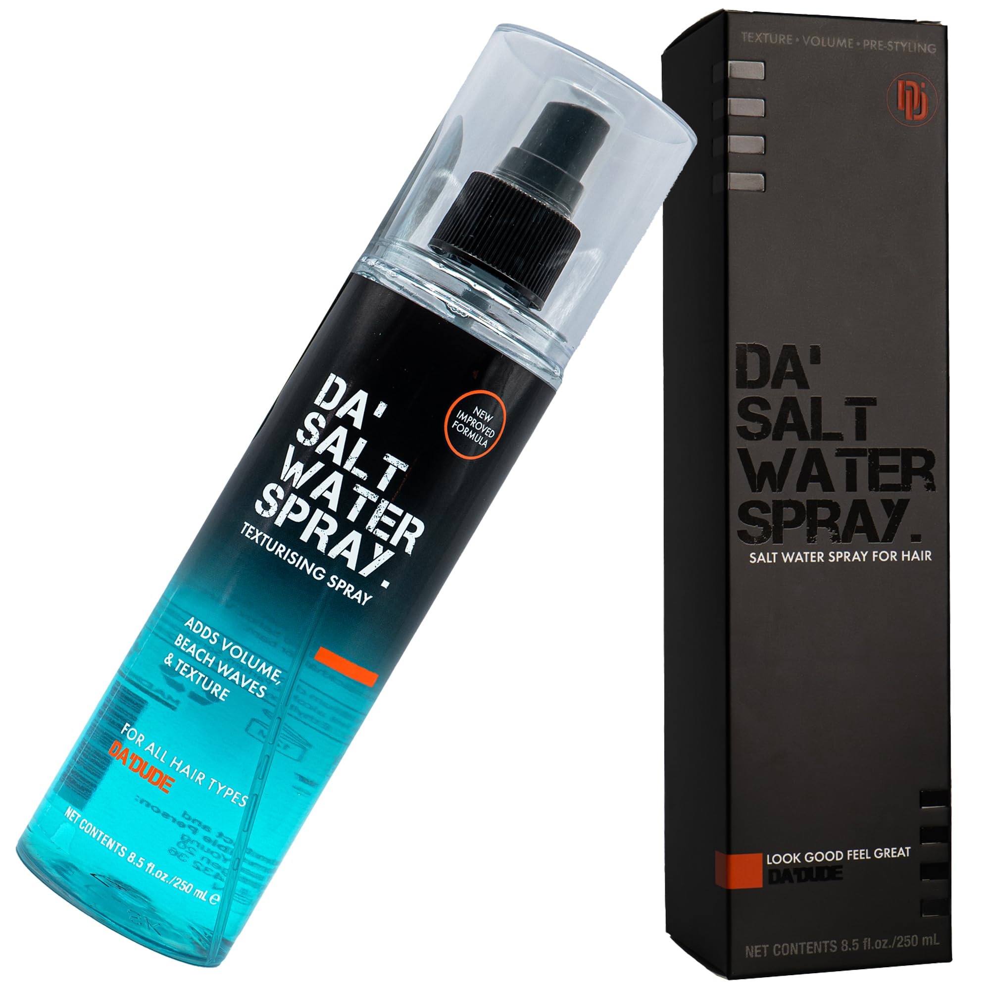 Da'Dude Da Salt Water Spray – Sea Salt Spray Hair Men, Salzspray für Haare mit Volumen & Struktur, Haarspray Männer für Natürlichen Beach Look, 250 ml
