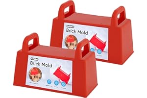 Superio Snow Brick Maker Igloo Fort Block Form Outdoor Winter Snow Toys Sand Castle Building Kit for Adults and Kids Sandbox, Beach, Sand Toys (Red), 2 Pack