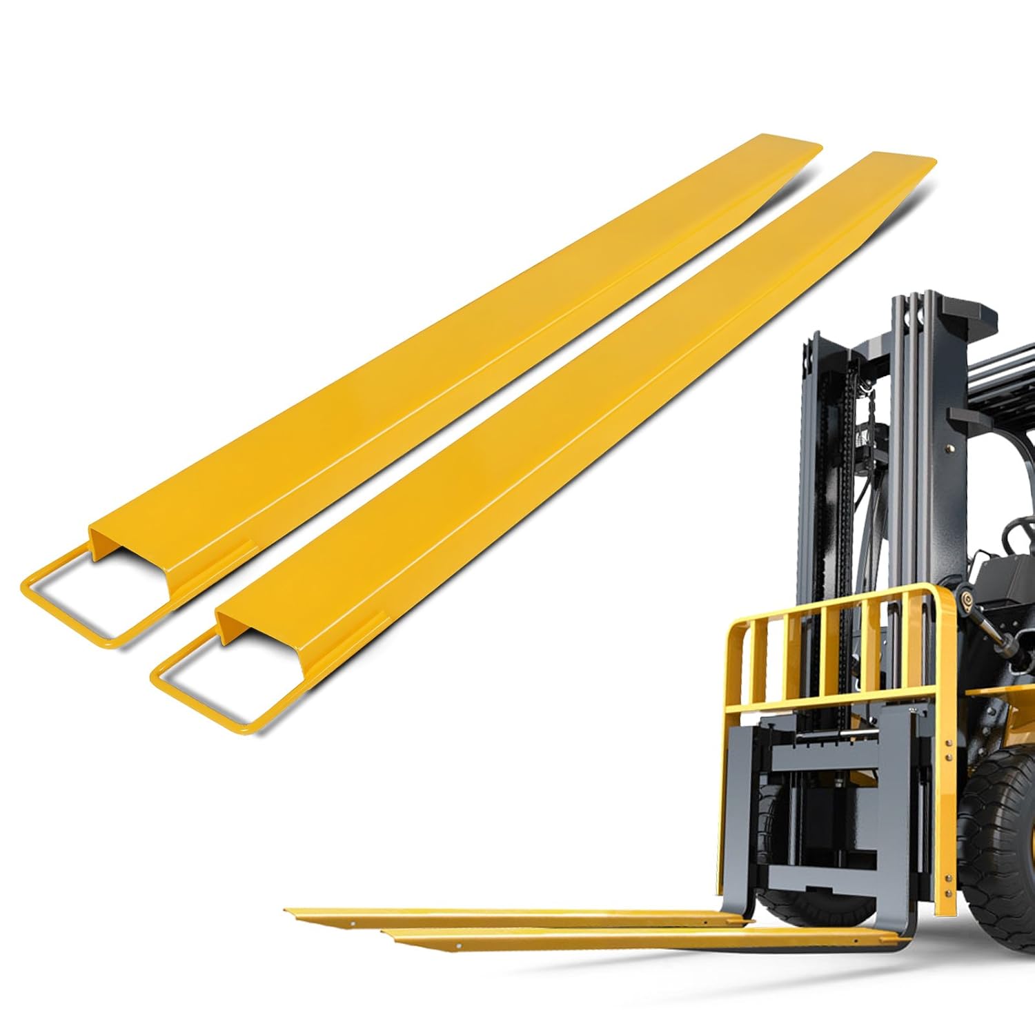 Happybuy Pallet Fork Extensions 84 Inch Length 6 Inch Width Forklift Extensions for Forklift 2