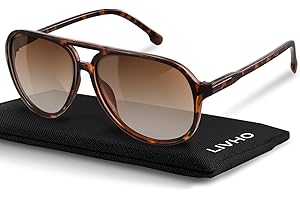 livho Trendy Polarized Aviator Sunglasses Women Men, Retro Sun Glasses for Women Men 2025, Oversized UV Protection Shades