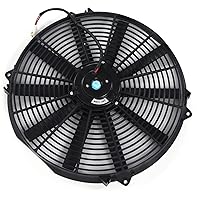 16 Inch 24V Slim Electric Radiator Fan - 120W Cooling Fan For Trucks & RVs