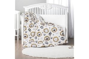 SPXTEX Cotton Down Blanket - Soft Breathable Kids Bedding, Chic Lion Blanket, 100% Down, Air Conditioning, 47.3 x 59 inches