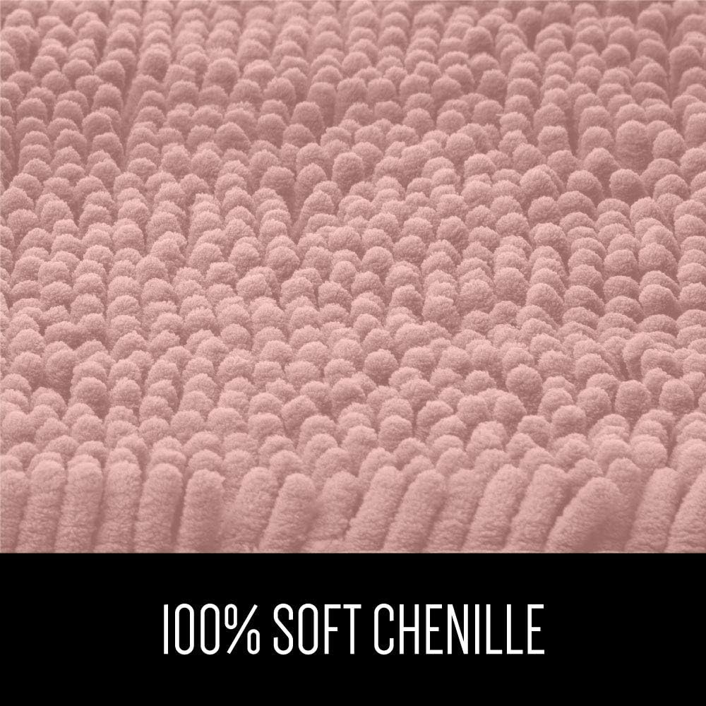 Gorilla Grip Original Luxury Chenille Bathroom Rug Mat, 30x20, Extra Soft and Absorbent Shaggy Rugs, Machine Wash Dry, Perfect Plush Carpet Mats for Tub, Shower, and Bath Room, Dusty Rose: Home & Kitchen