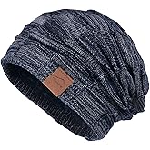 meioro Slouchy Beanie Hat for Men Women Warm Winter Hats Soft Fleece Lined Beanies Knit Thick Unisex Skull Cap