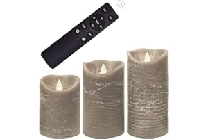 Battery Operated Flameless Candles with Remote Timer Real Wax Realistic Bright Flicker Flickering Electric Electronic LED Pil