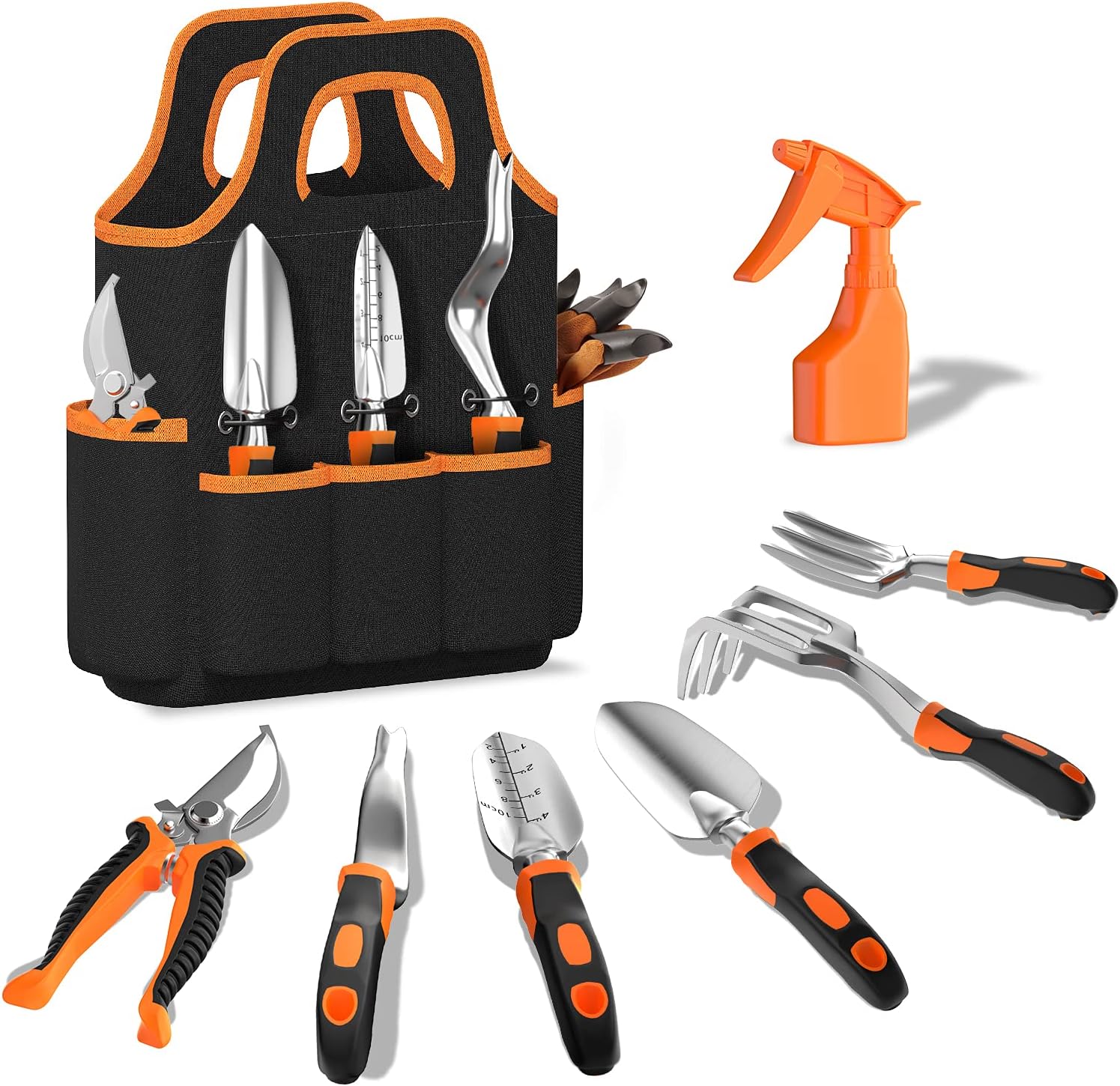 Gardening Tool Set 9 Pieces Aluminium Alloy Garden Tools Kit Included
