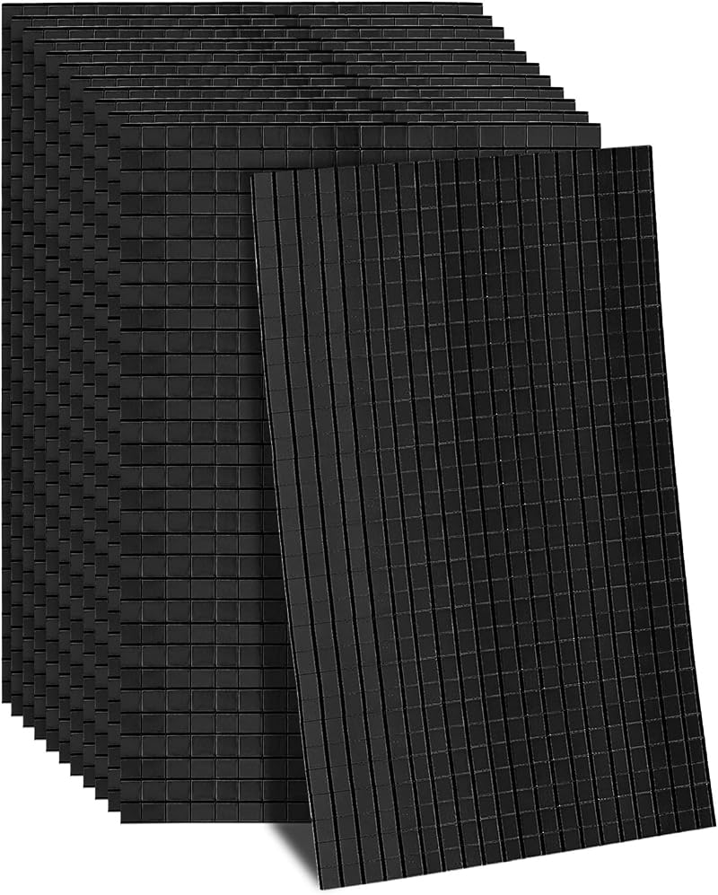 sourcing map 14400pcs Black Glass Mirror Disco Ball Tiles 5x5mm Self-Adhesive