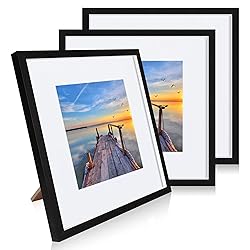Hongkee 12x12 Picture Frame set of 3, Black and