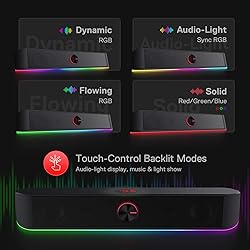 Redragon GS560 RGB Desktop Soundbar, 2.0 Channel