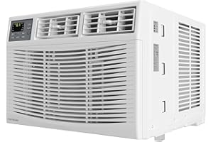 hOmeLabs Window Air Conditioner 10000 BTU - Energy Efficient, Digital Thermostat, Remote Control - Ideal for Rooms up to 450 Sq. Ft.