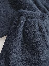 ZAFUL Women's Fuzzy Lounge Casual Pajamas Sets Long